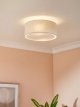 Semi Flush Ceiling Light, Natural