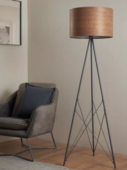 Floor Lamp, Walnut