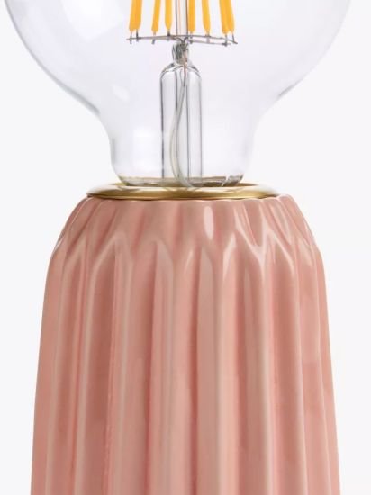 Ceramic Bulbholder Table Lamp,Pale Pink