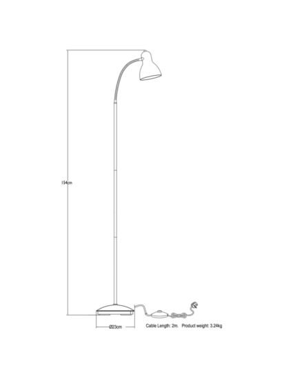 LED Floor Lamp, Satin Nickel