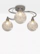 Semi Flush 3 Arm Ceiling Light, Chrome