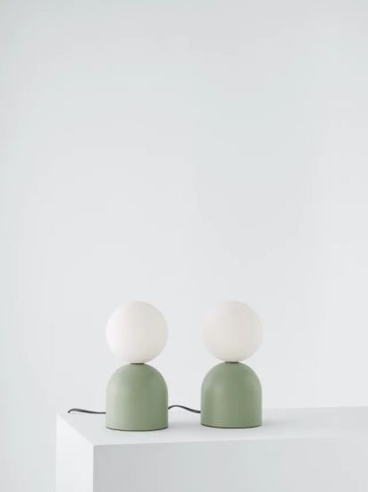 Touch Table Lamps, Set of 2,Green
