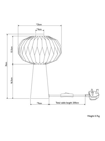 Table Lamp, Woodland Green